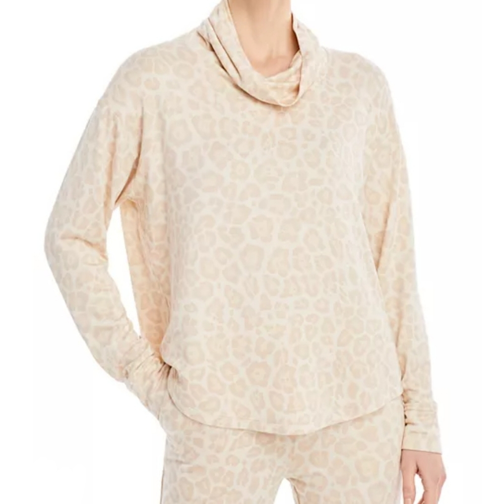 Splendid Leopard Print Pullover Sweater